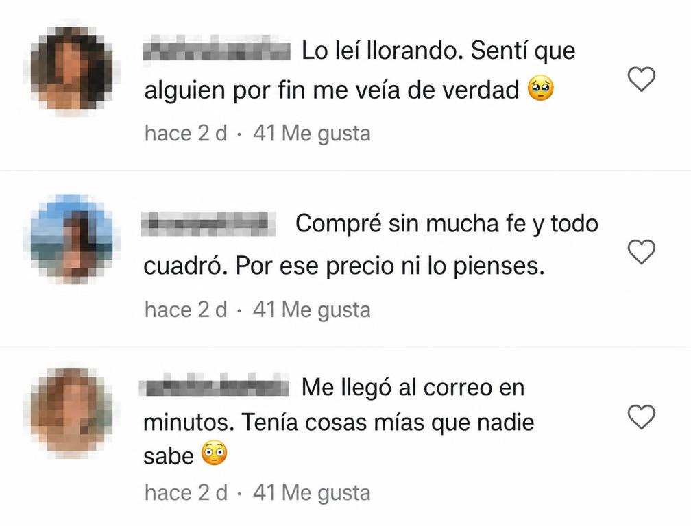 Comentarios de personas que recibieron su Mapa Cabalístico